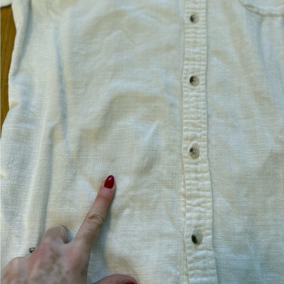 Marine Layer Men's  Stretch Selvage Short Sleeve Shirt White Button Up Marge - Picture 10 of 13